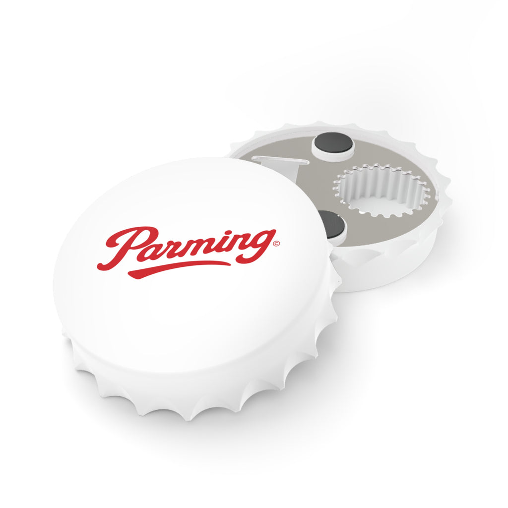 Parming logo bottle opener | Retro script beer cap opener