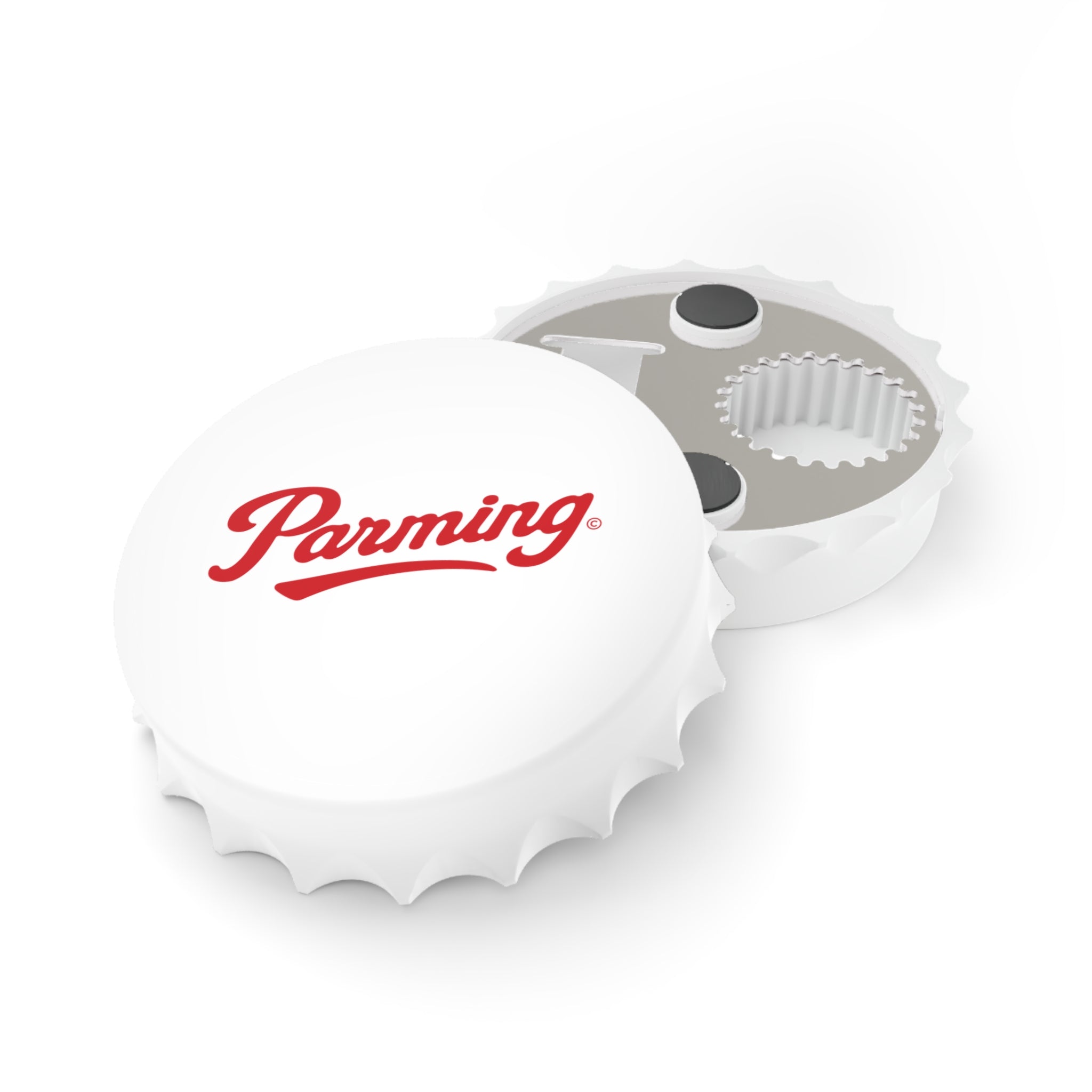 Parming logo bottle opener | Retro script beer cap opener