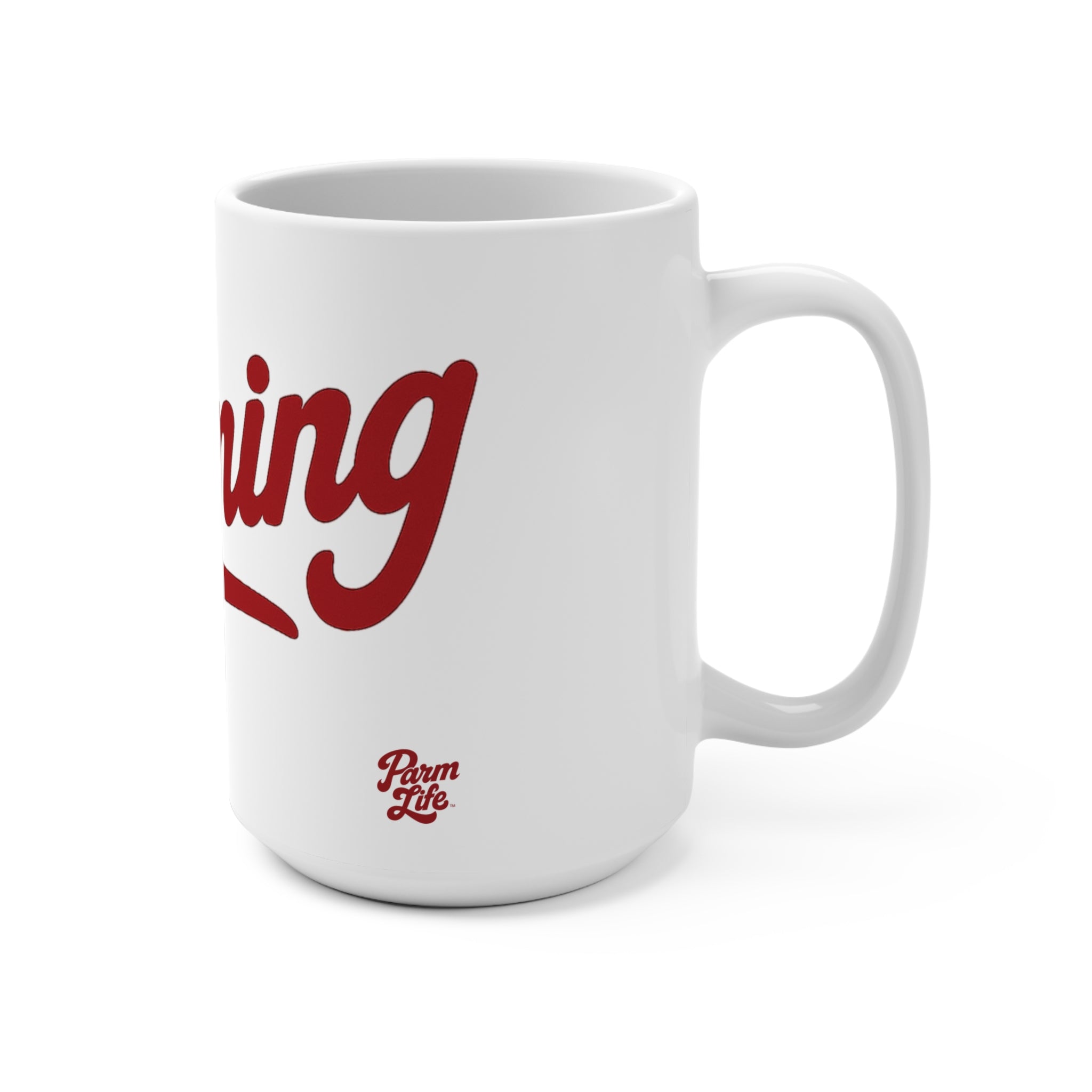 Parm Life Parming Mug 15oz | Red Retro Ceramic Coffee Cup