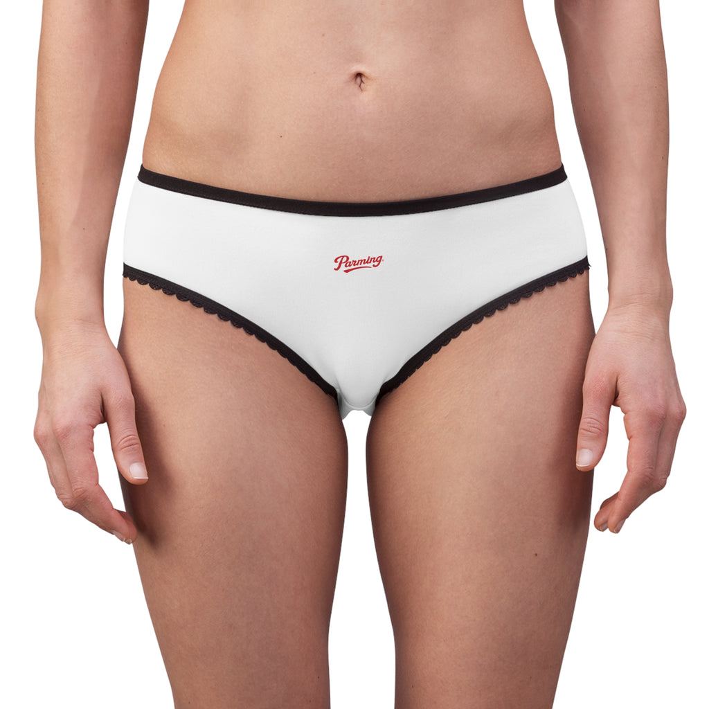 Parm Life Women's Briefs | White with Black Trim