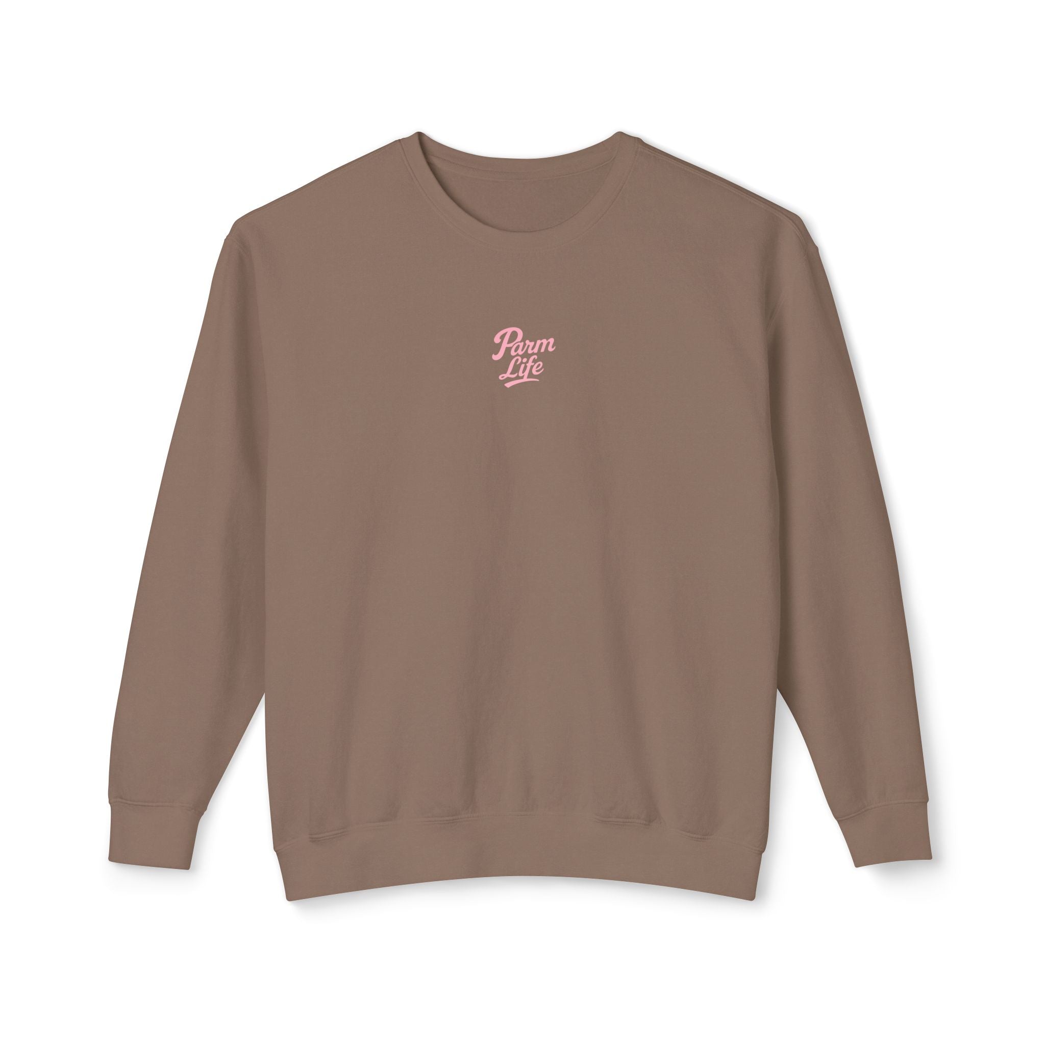 Parm Life Small Pink Logo Unisex Crewneck Sweatshirt
