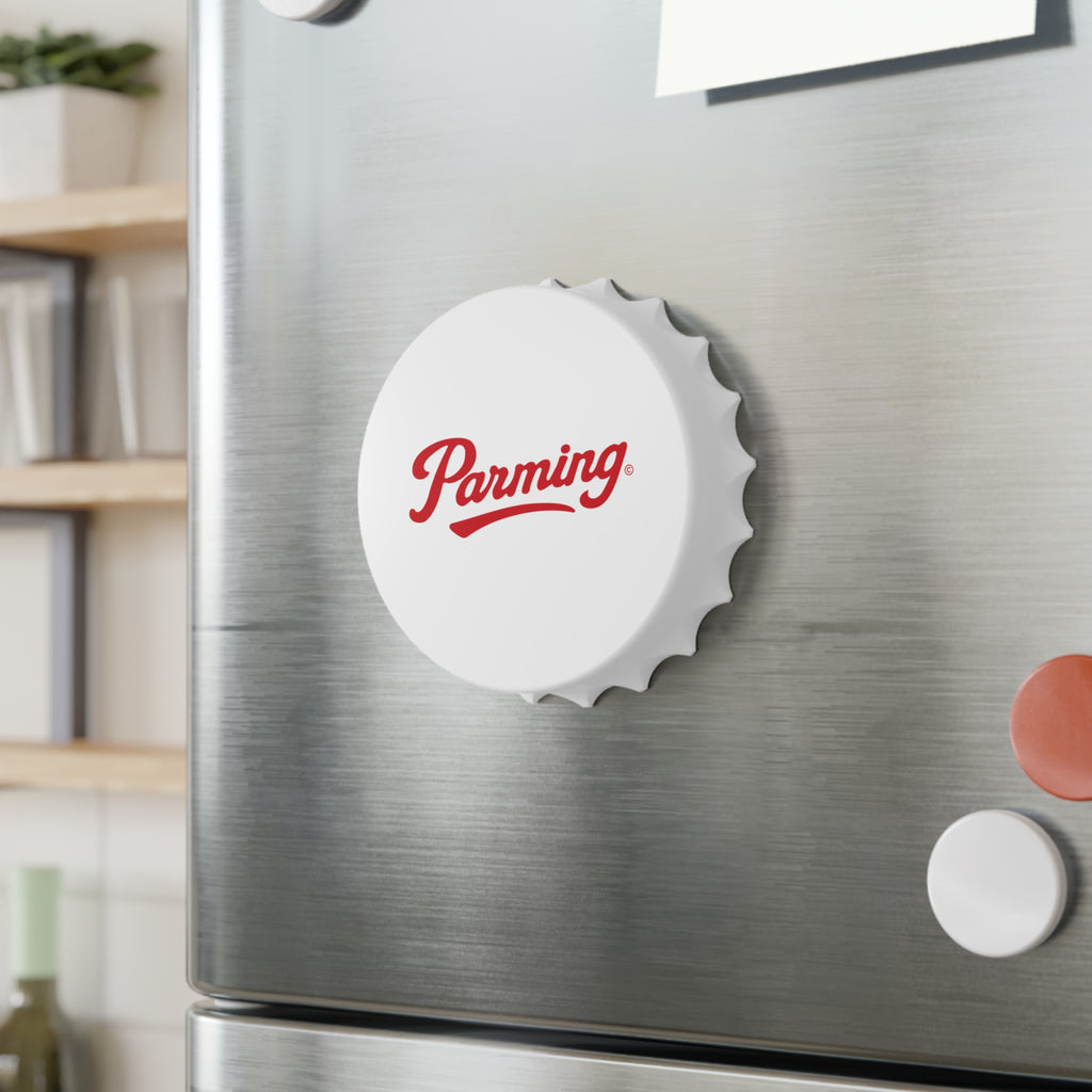 Parming logo bottle opener | Retro script beer cap opener
