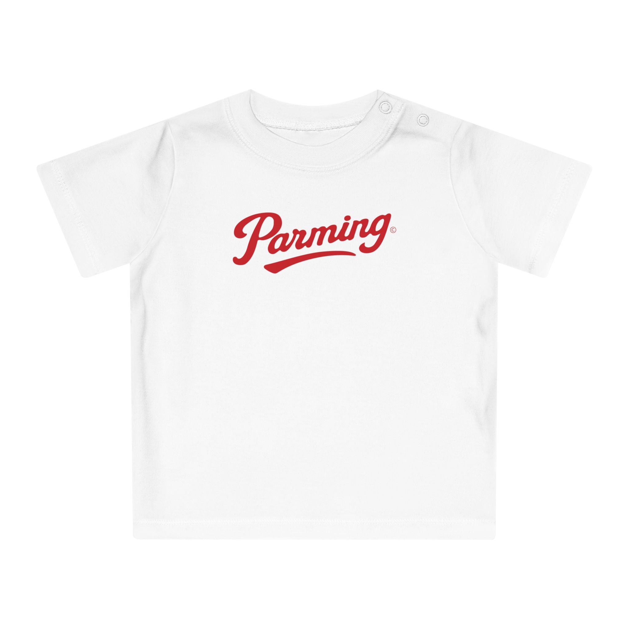 Parming Script Logo Baby T-Shirt | Minimal Retro Infant Tee