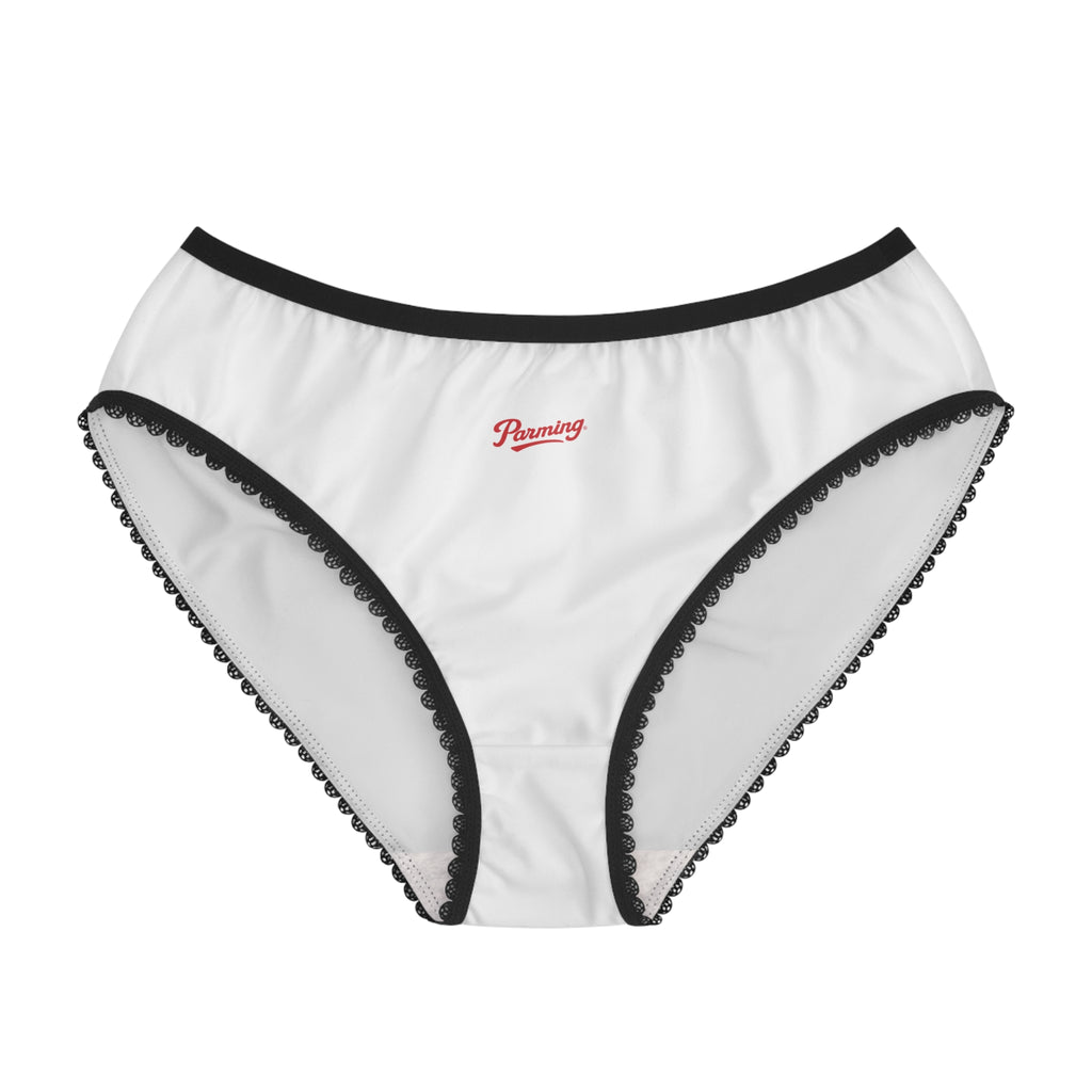 Parm Life Women's Briefs | White with Black Trim