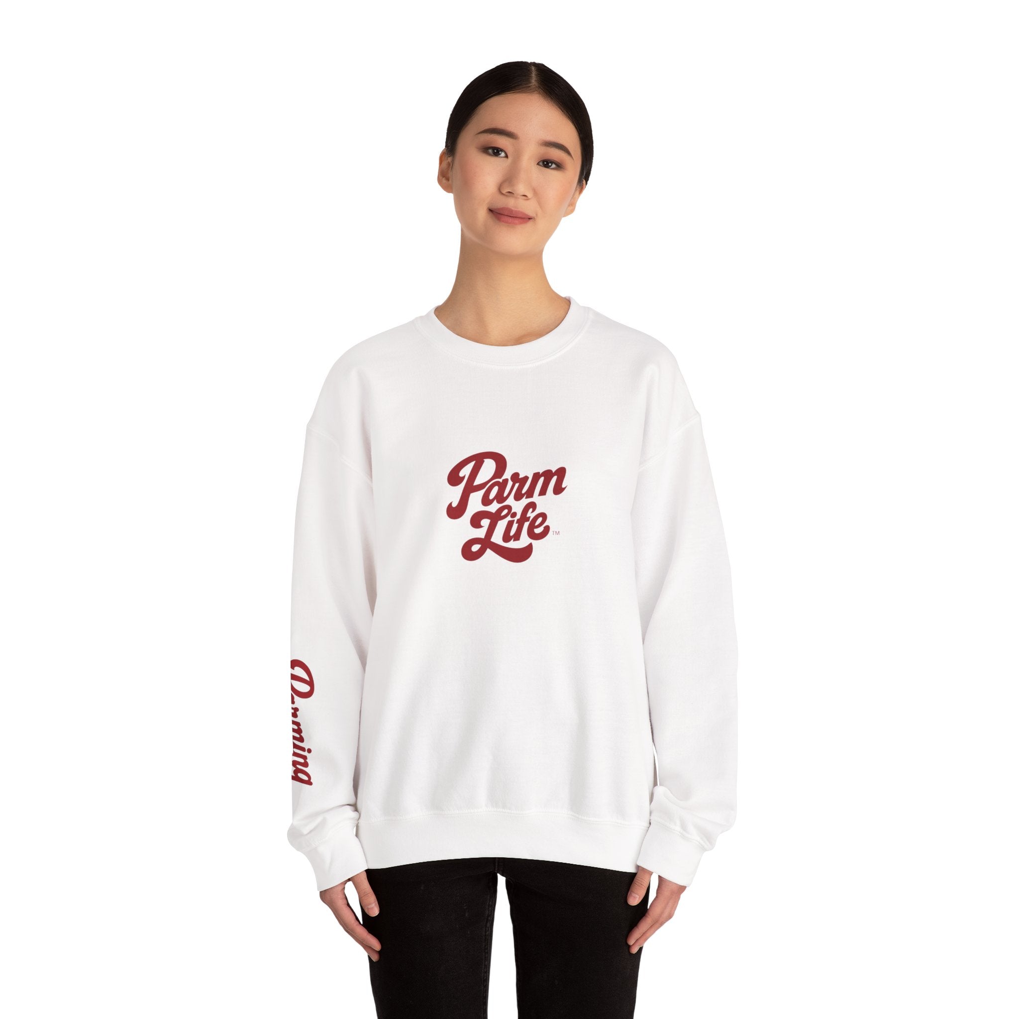 Parm Life Crewneck Sweatshirt | Small Script Plant Logo