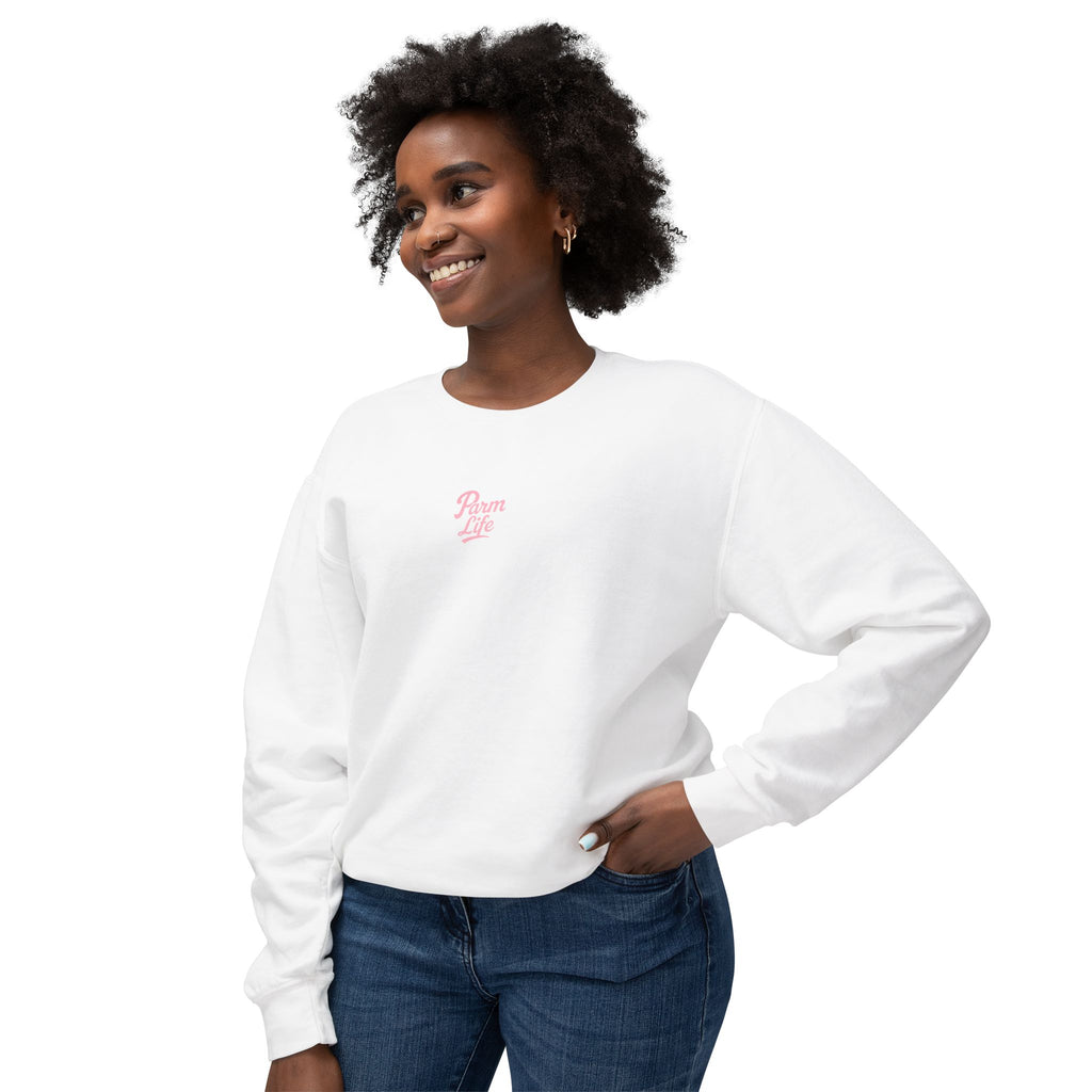 Parm Life Small Pink Logo Unisex Crewneck Sweatshirt