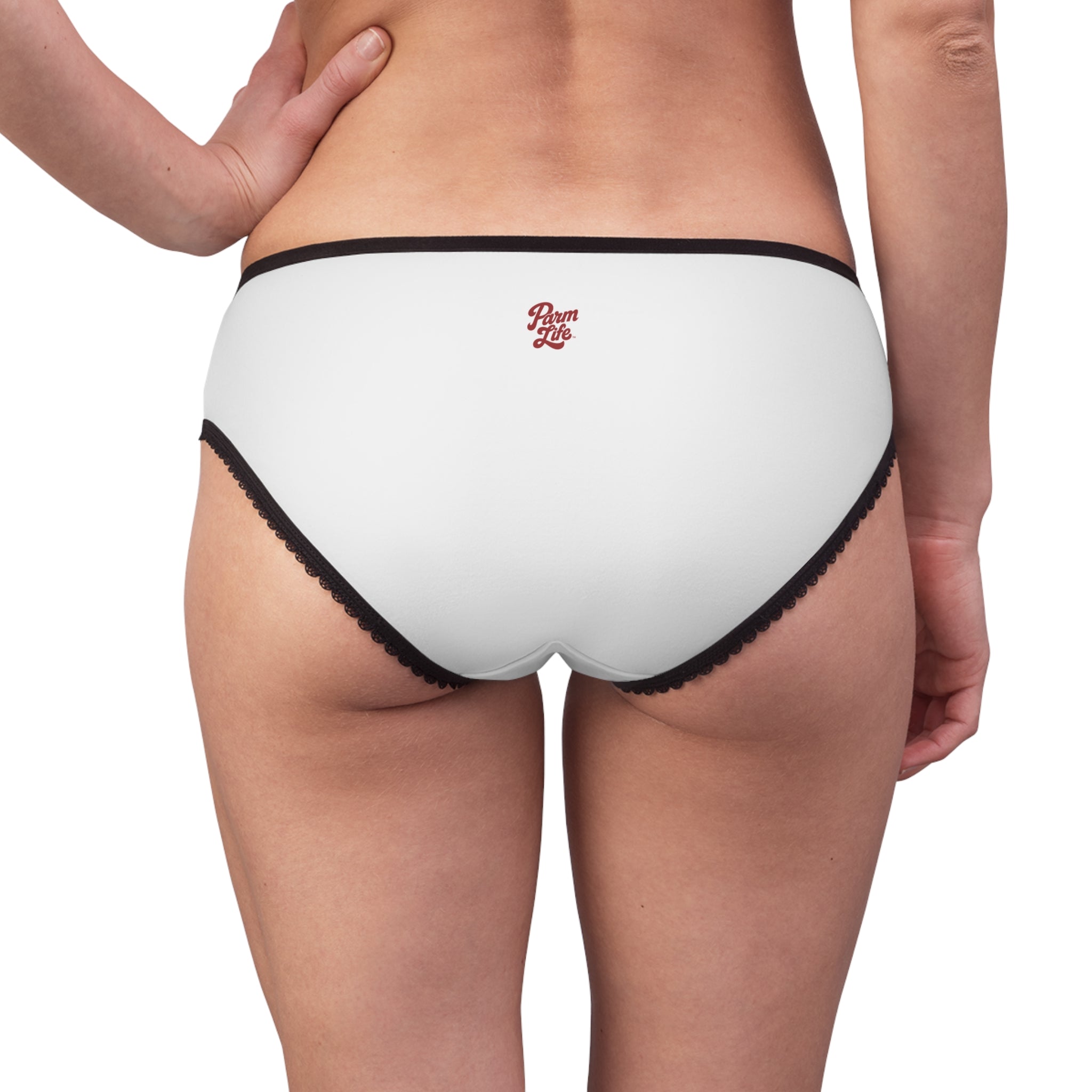 Parm Life Women's Briefs | White with Black Trim