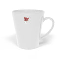 Parm Life White Latte Mug 12oz, Ceramic Coffee Cup | Tall Tapered Design
