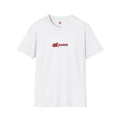 T-Shirt — 'Parm' Red Script with Parmesan Cheese Slice Graphic