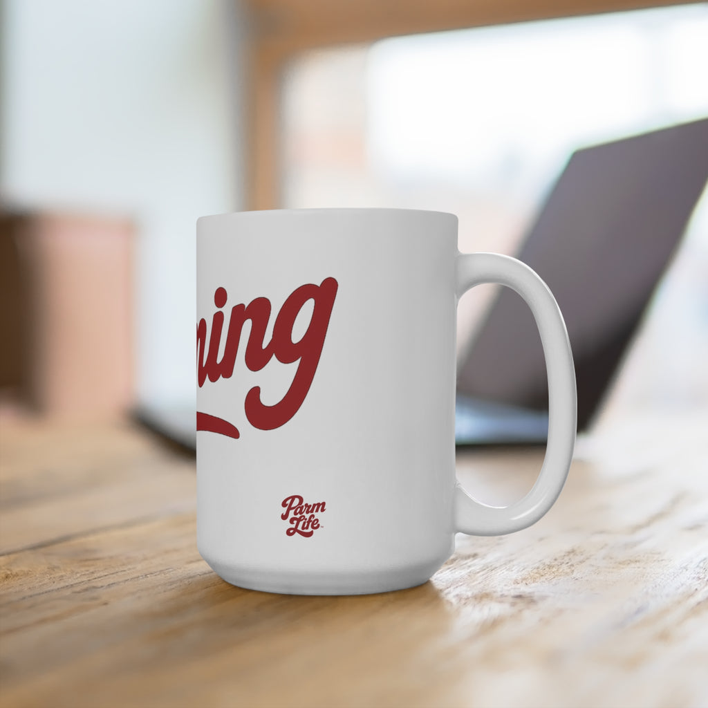 Parm Life Parming Mug 15oz | Red Retro Ceramic Coffee Cup