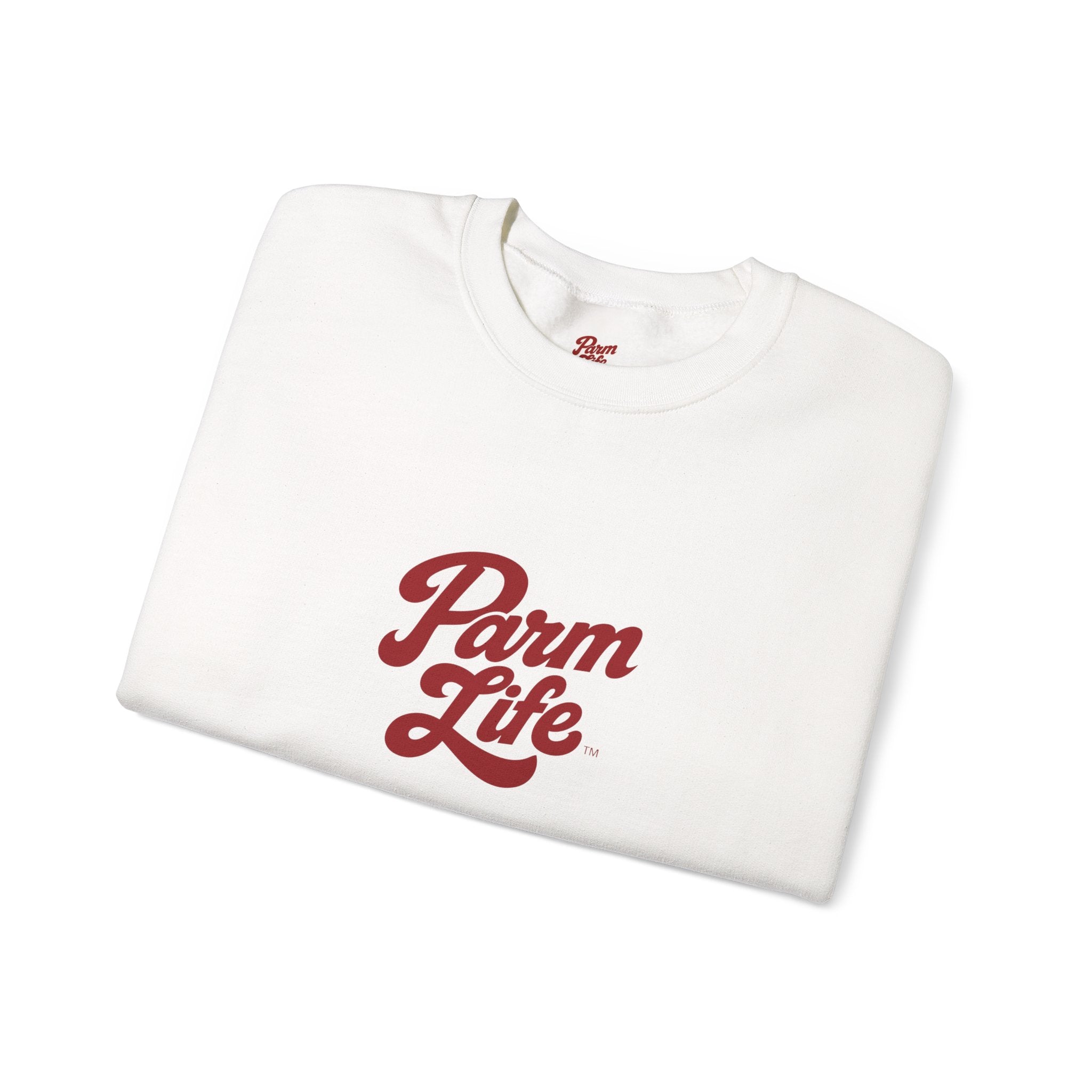 Parm Life Crewneck Sweatshirt | Small Script Plant Logo