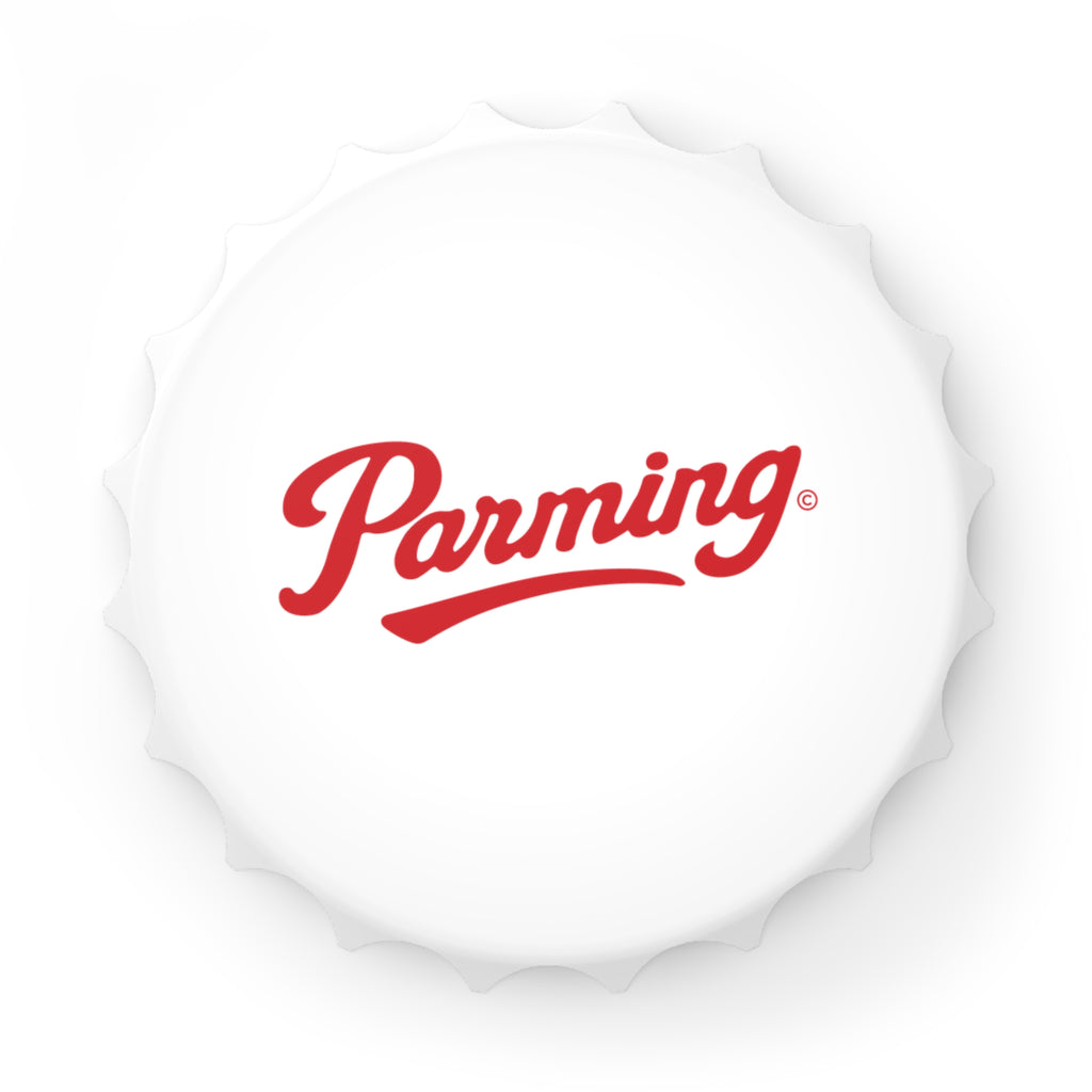 Parming logo bottle opener | Retro script beer cap opener