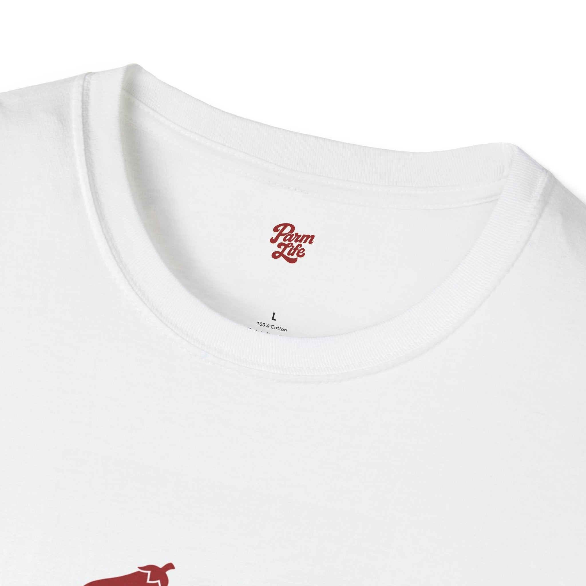 T-Shirt — 'parm' Red Eggplant Logo Tee