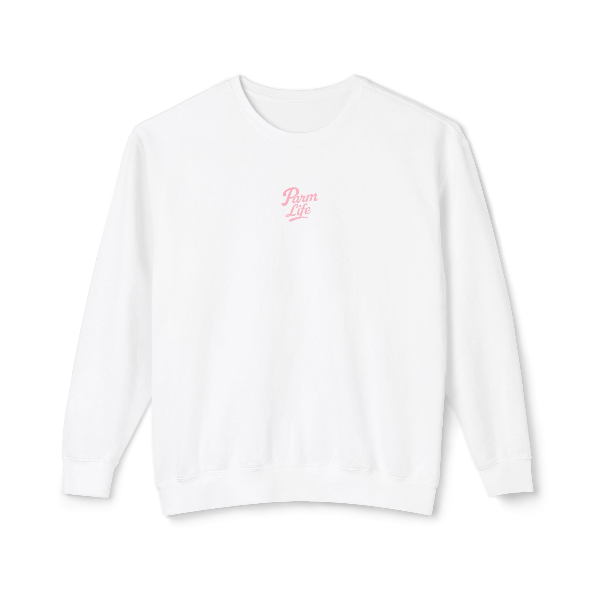 Parm Life Small Pink Logo Unisex Crewneck Sweatshirt