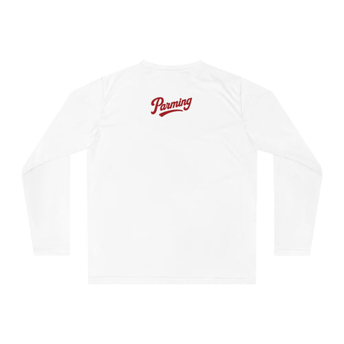 Long Sleeve Shirt — "Farm Life" Performance Top with "Parming" Back Script