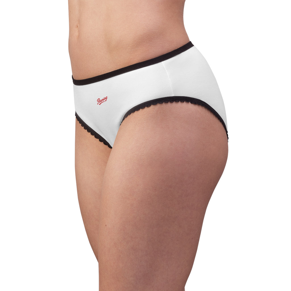 Parm Life Women's Briefs | White with Black Trim